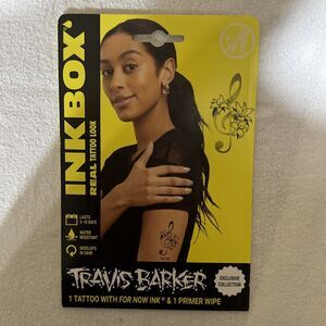 Inkbox‎ Temporary Tattoos, Travis Barker, Music Note With Flowers